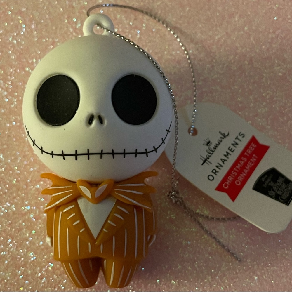 Jack Skellington Nightmare Before Christmas Ornament Mini Rubber Figure NWT